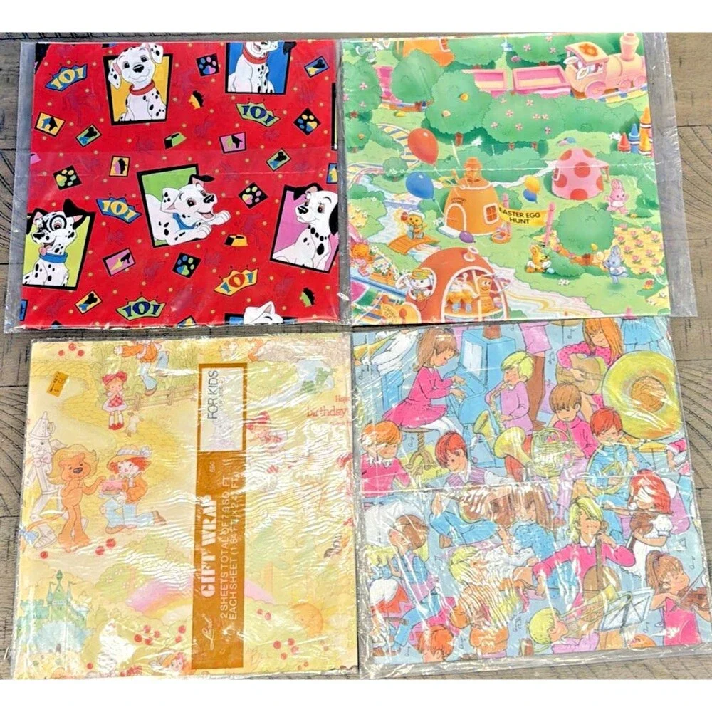 Vtg Gift Wrapping Paper Lot Baby Birthday Wedding Christmas Easter Anniversary